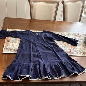 Elegant Navy Blue Kids nightgown Dress